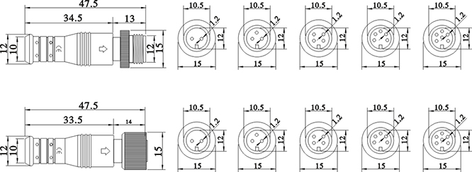 m12防水連接器規(guī)格尺寸