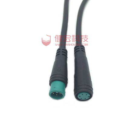 M8五芯公母對接單車電動車防水插頭線