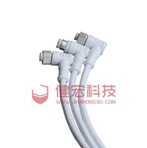 m12 3芯 IP65-IP67 公母防水連接線90度
