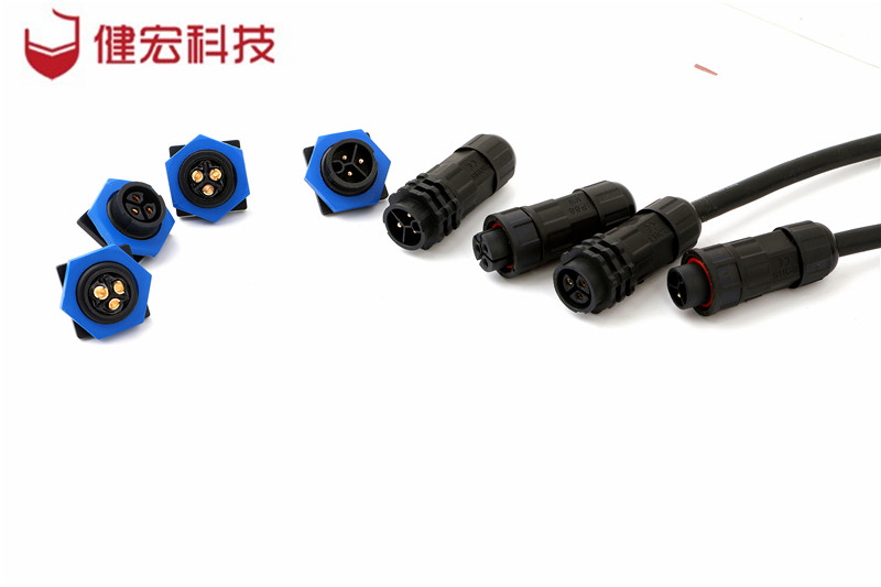 KM19卡扣式防水插頭 自鎖 阻燃公母接頭